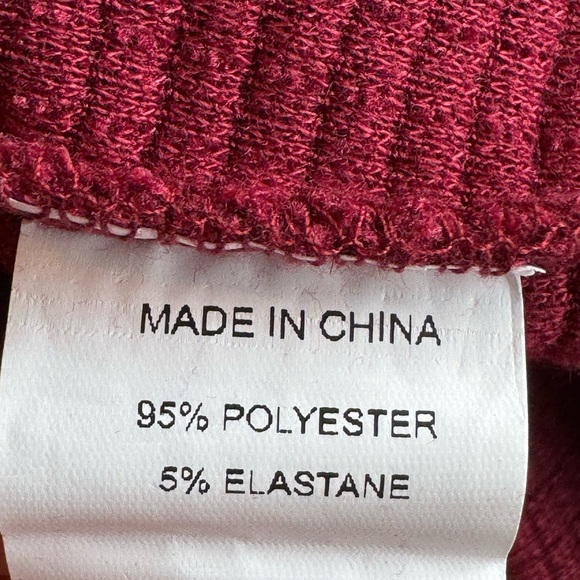 Simplee Apparel Red Ribbed Wrap Dress with Bishop Sleeves nwt - Picture 9 of 9